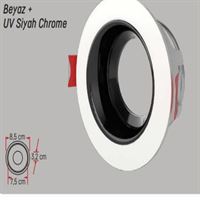 PLASTİK SPOT KASA BEYAZ+KROM 1