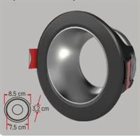 PLASTİK SPOT KASA SİYAH+ MAT CHROME 1