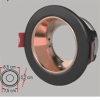 PLASTİK SPOT KASA SİYAH+ MAT ROSE 1