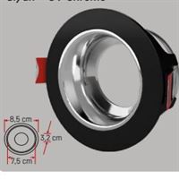 PLASTİK SPOT KASA SİYAH+CHROME 1