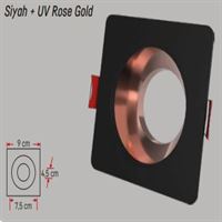 PLASTİK SPOT KASA SİYAH+ROSE 1