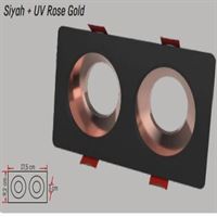 PLASTİK SPOT KASA SİYAH+ROSE 2'Lİ 1