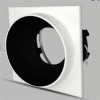 ALÜMİNYUM SPOT KASA KARE BEYAZ+SİYAH 1