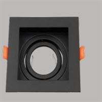 ALÜMİNYUM SPOT  KASA KARE SİYAH 1