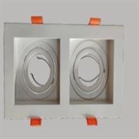 ALÜMİNYUM SPOT  KASA KARE 2 Lİ BEYAZ 1