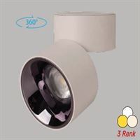 S.ÜSTÜ ALÜMİNYUM SPOT KASA BEYAZ+SİYAH 1