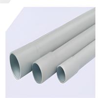 16 mm Muflu PVC Alev Yaymayan Gri Düz Boy Boru 3 m 1