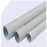 20 mm Muflu PVC Alev Yaymayan Gri Düz Boy Boru 3 m 1