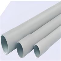 25 mm Muflu PVC Alev Yaymayan Gri Düz Boy Boru 3 m 1