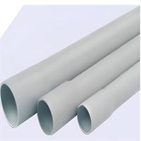 40 mm Muflu PVC Alev Yaymayan Gri Düz Boy Boru 3 m 1
