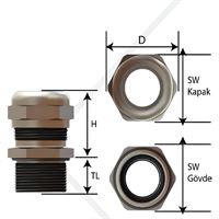 PG 48 Nikel Kaplama Pirinç Metal Standart Rakor 1