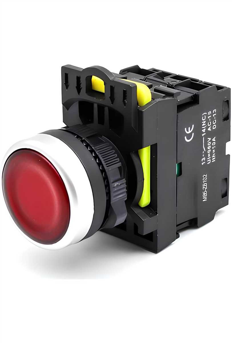 1NO Anlık Yaylı Buton LEDli Kırmızı 1