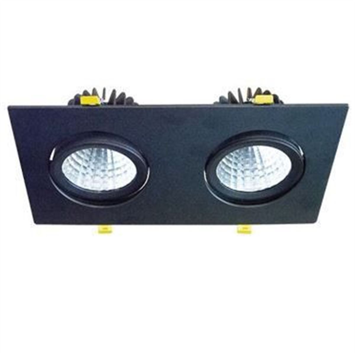 2X10W SIVA ALTI KARE DOWNLIGHT SİYAH 4000K 1