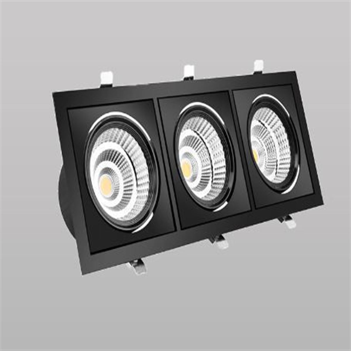 3X10W SIVA ALTI KARE DOWNLIGHT SİYAH 4000K 1