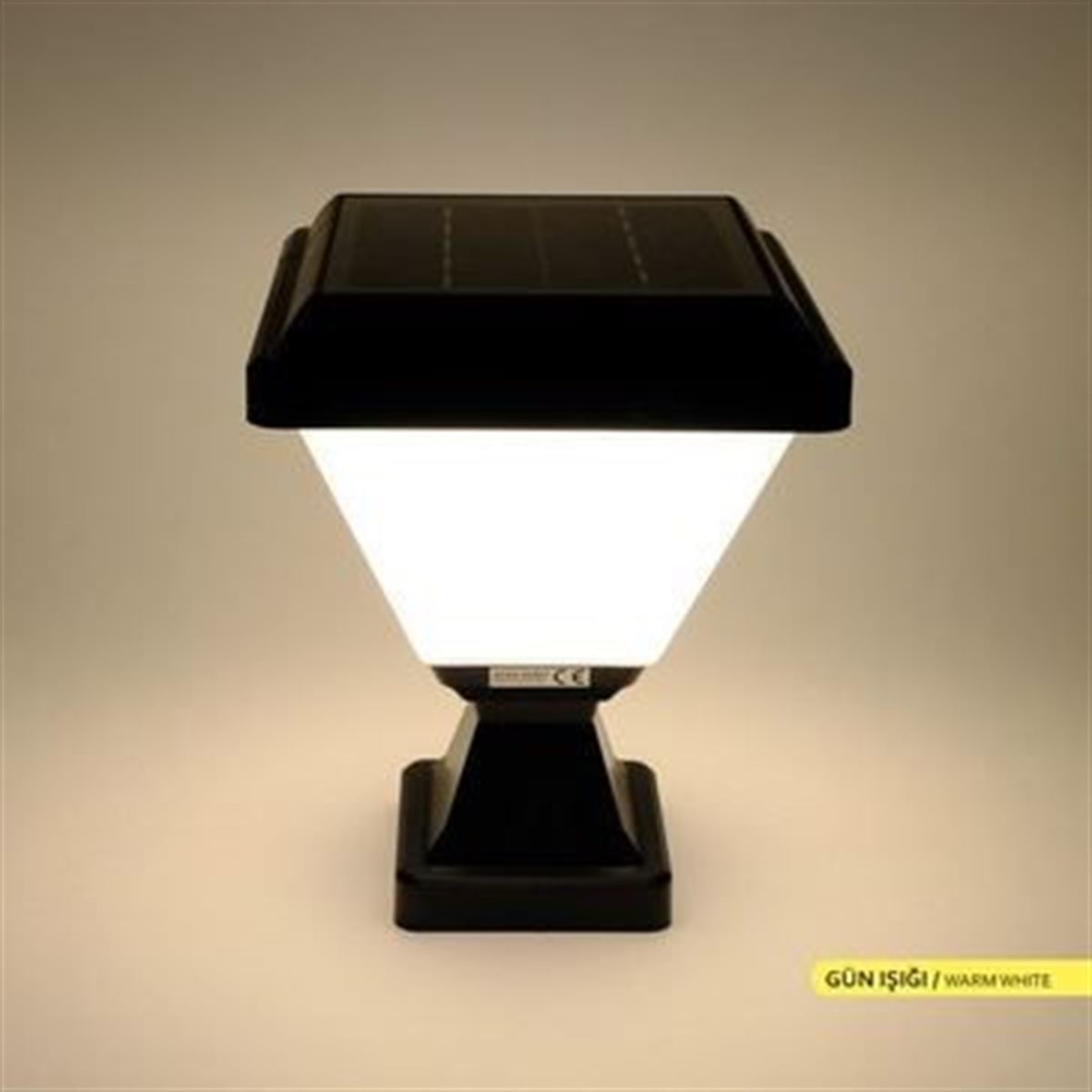 SOLAR LED AYAKLI APLİK SİYAH IP54 457MMX457MMX107M 1