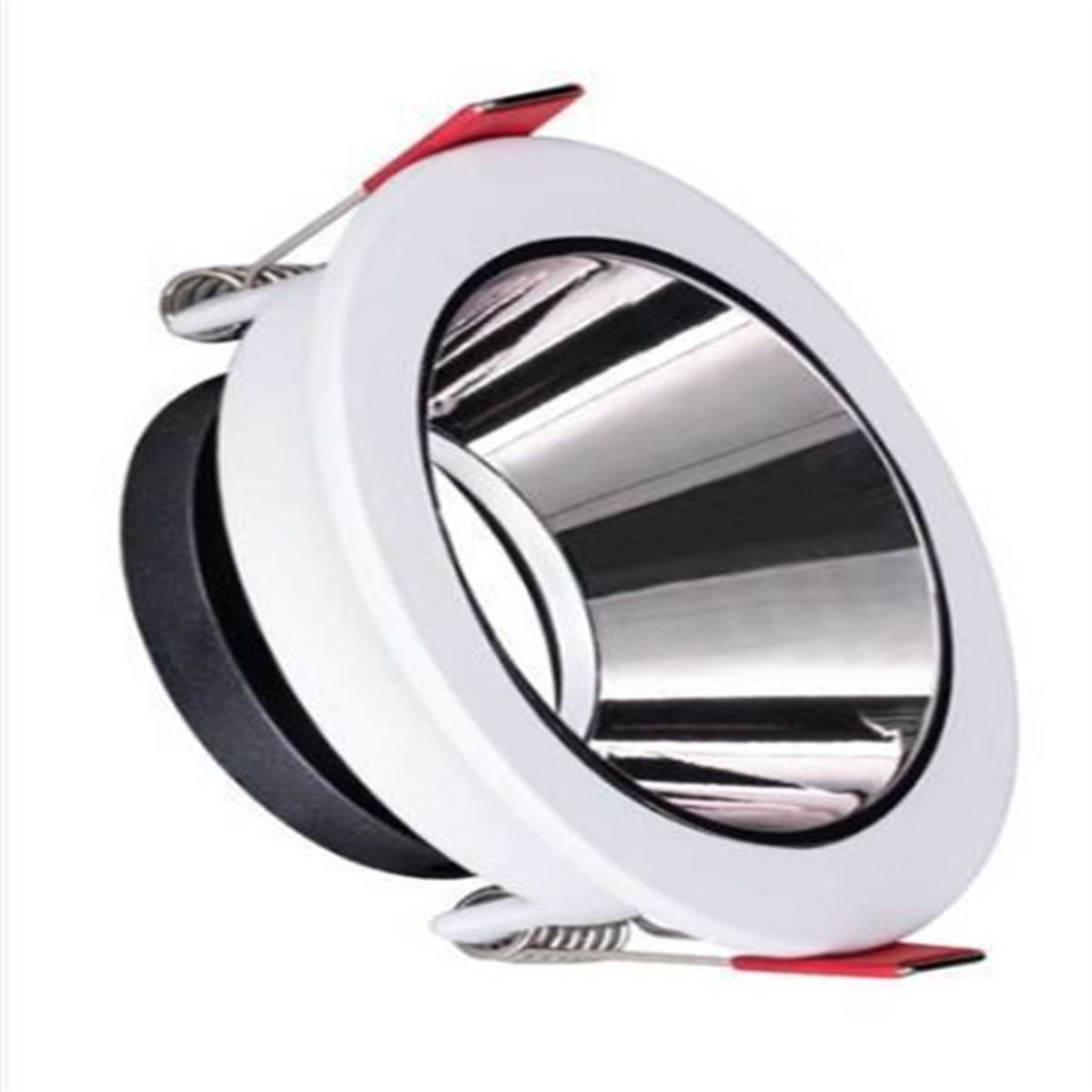 BEYAZ YUVARLAK ÇERÇEVE / SİYAH KROM REFLEKTÖR SIV 1