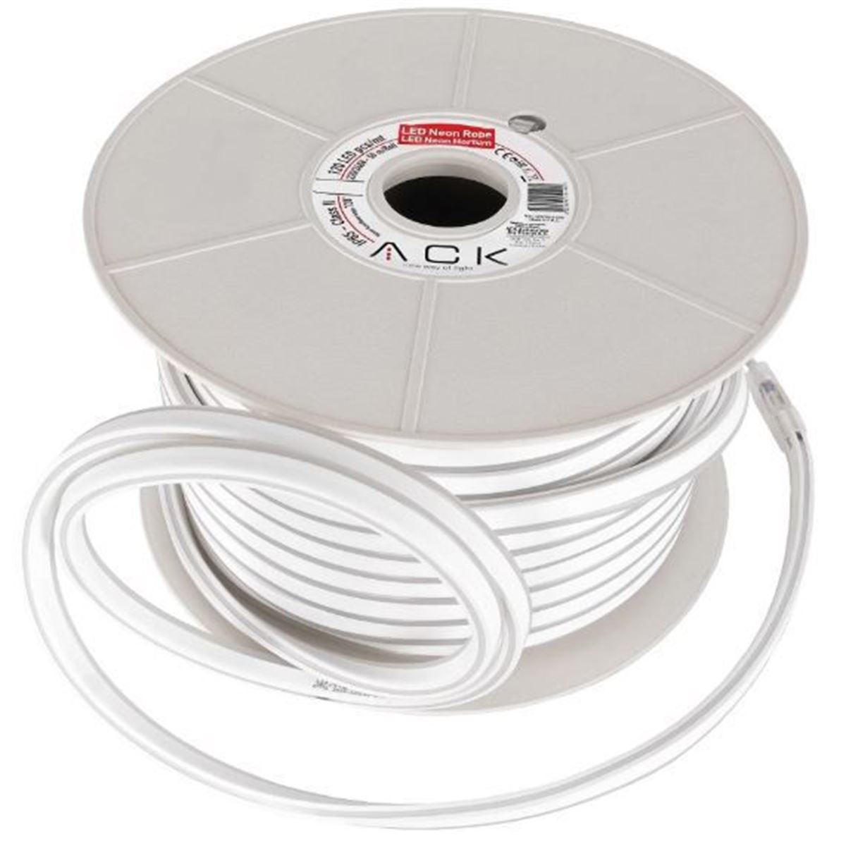 2835-120LED/1M-7,5W, 220V, AMBER, IP65, 9X16MM LED 1