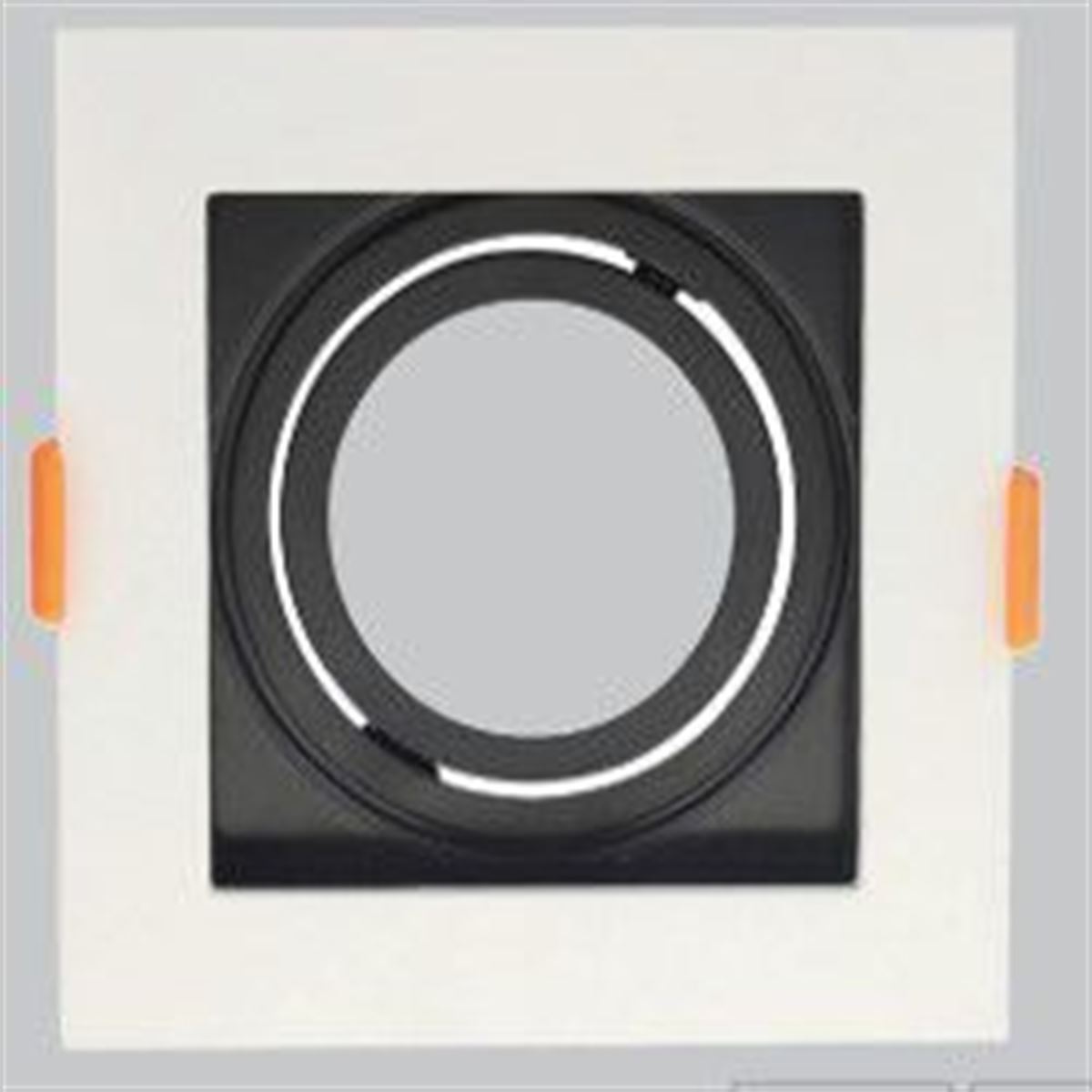 DEKORATİF ARMATÜR KARE BEYAZ/SİYAH 1