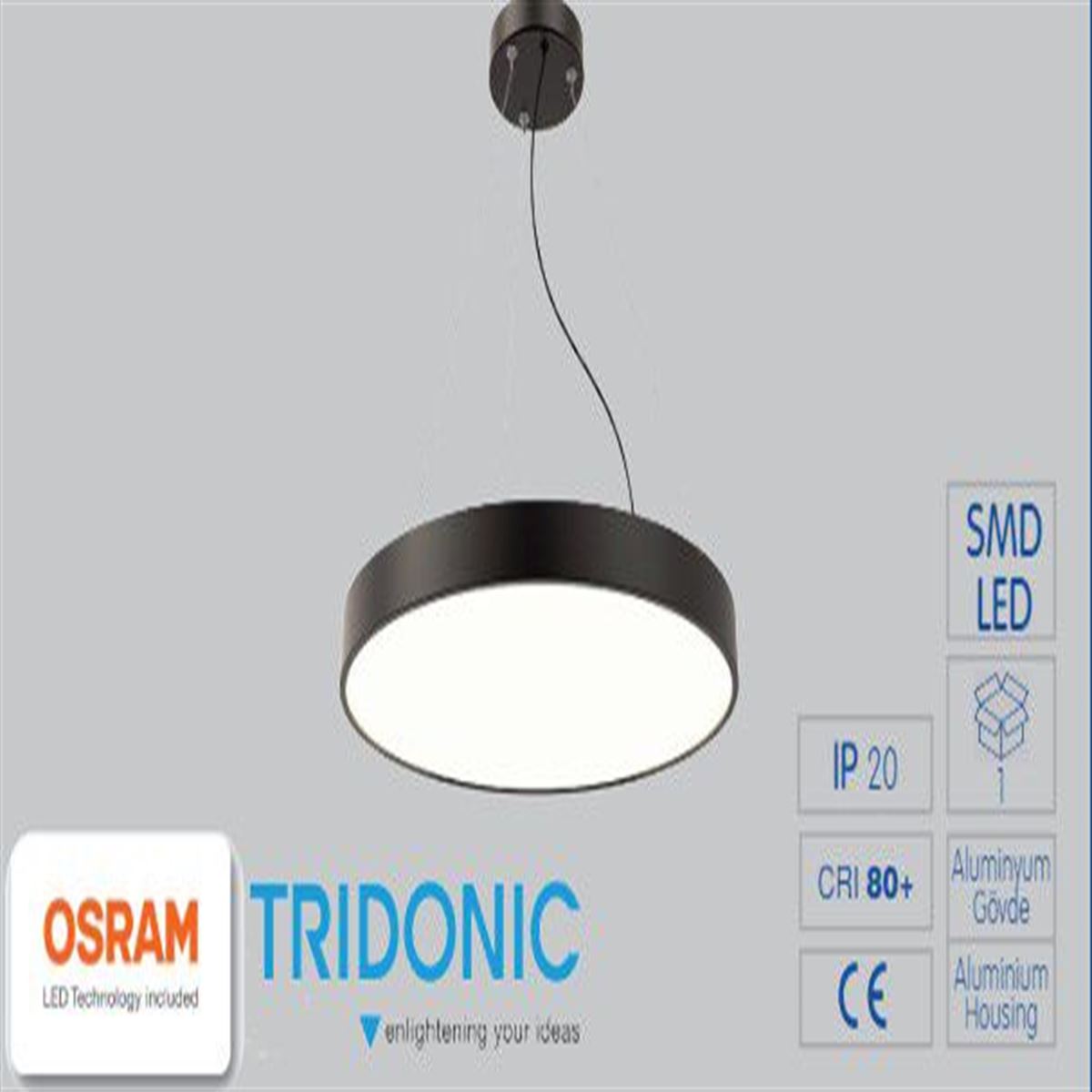 22W LİNEER ARMATÜR YUVARLAK 1