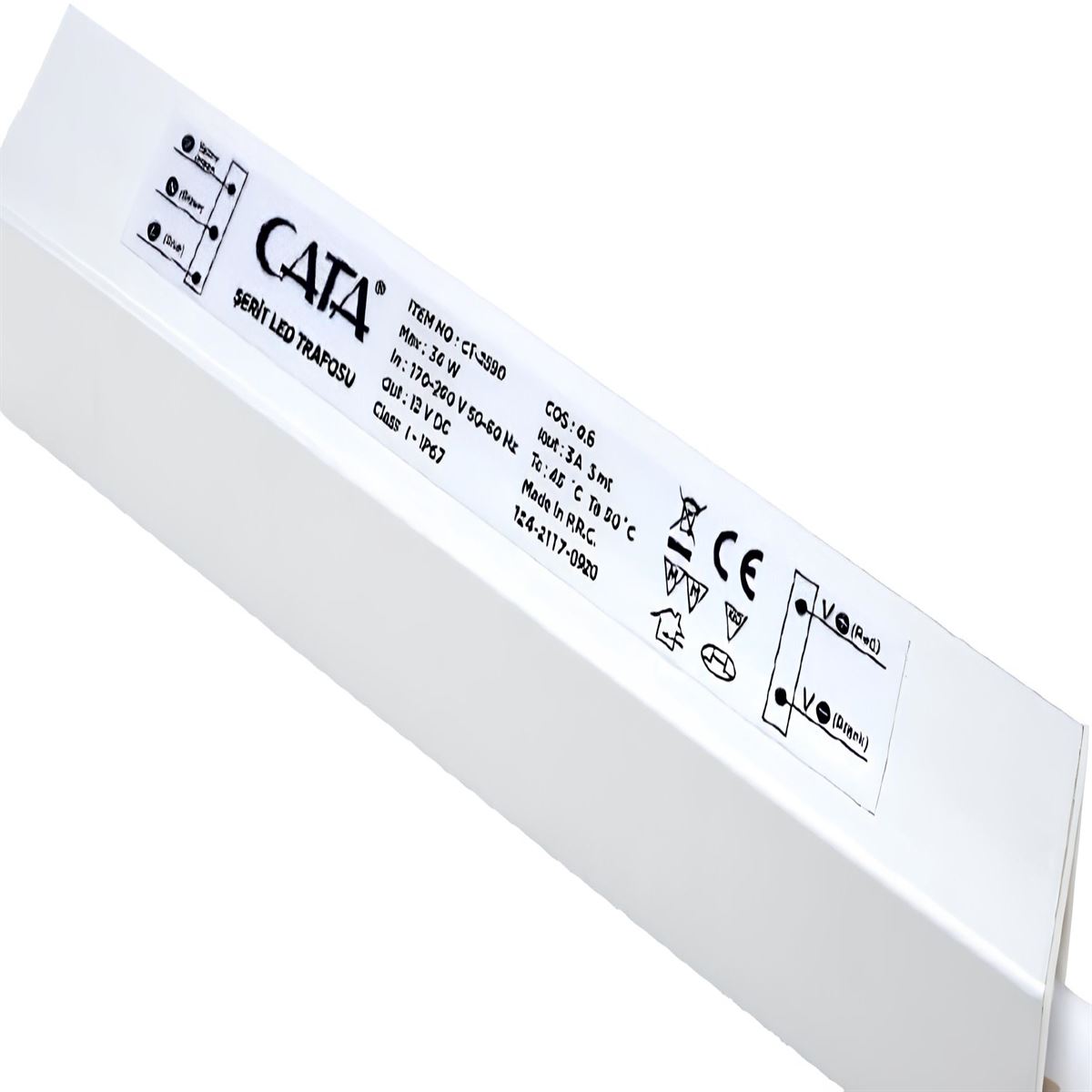 3 AMPER ŞERİT LED TRAFOSU(36W)DIŞ MEKAN 1