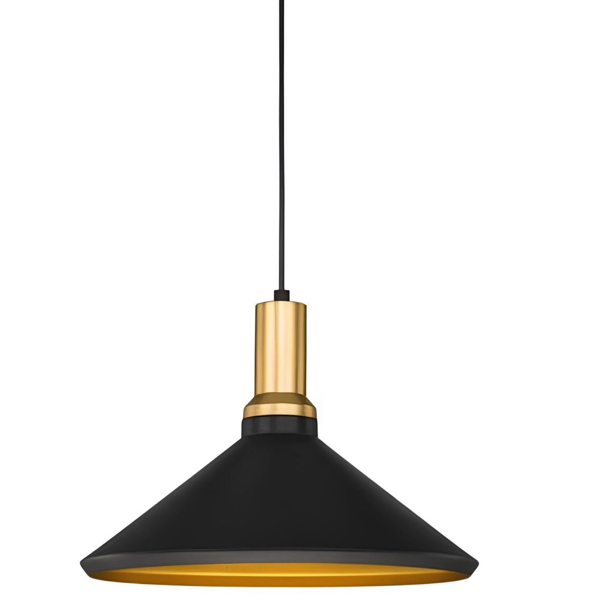 DEKORATİF SARKIT ARMATÜR (SİYAH+GOLD DUY+35cm) 1