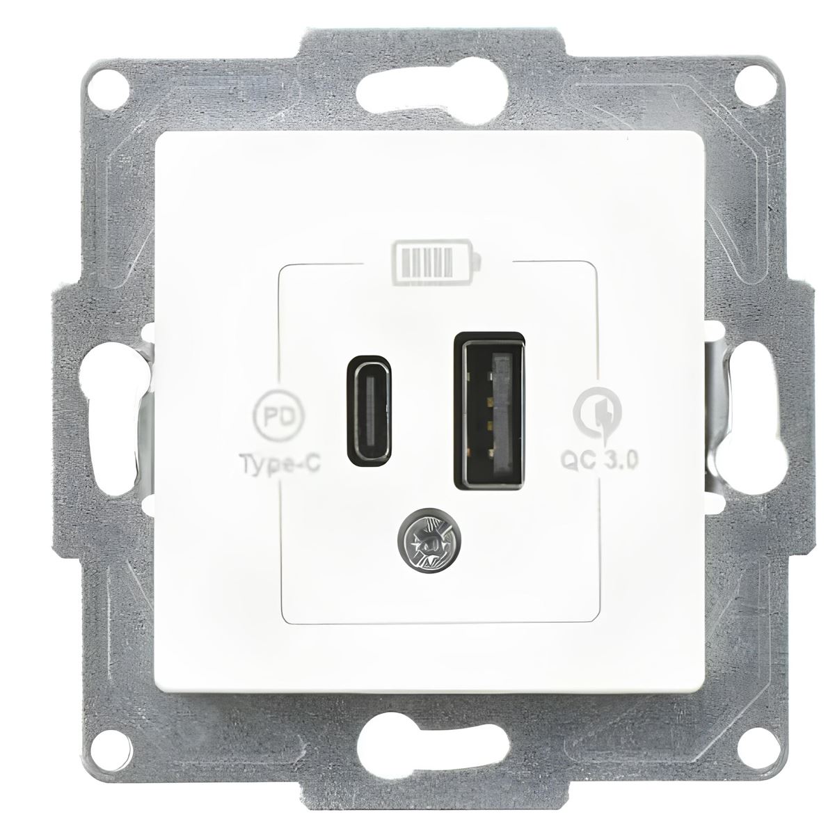 USB Sarj Prizi (Type C+A) 2,4A Ciftli 1