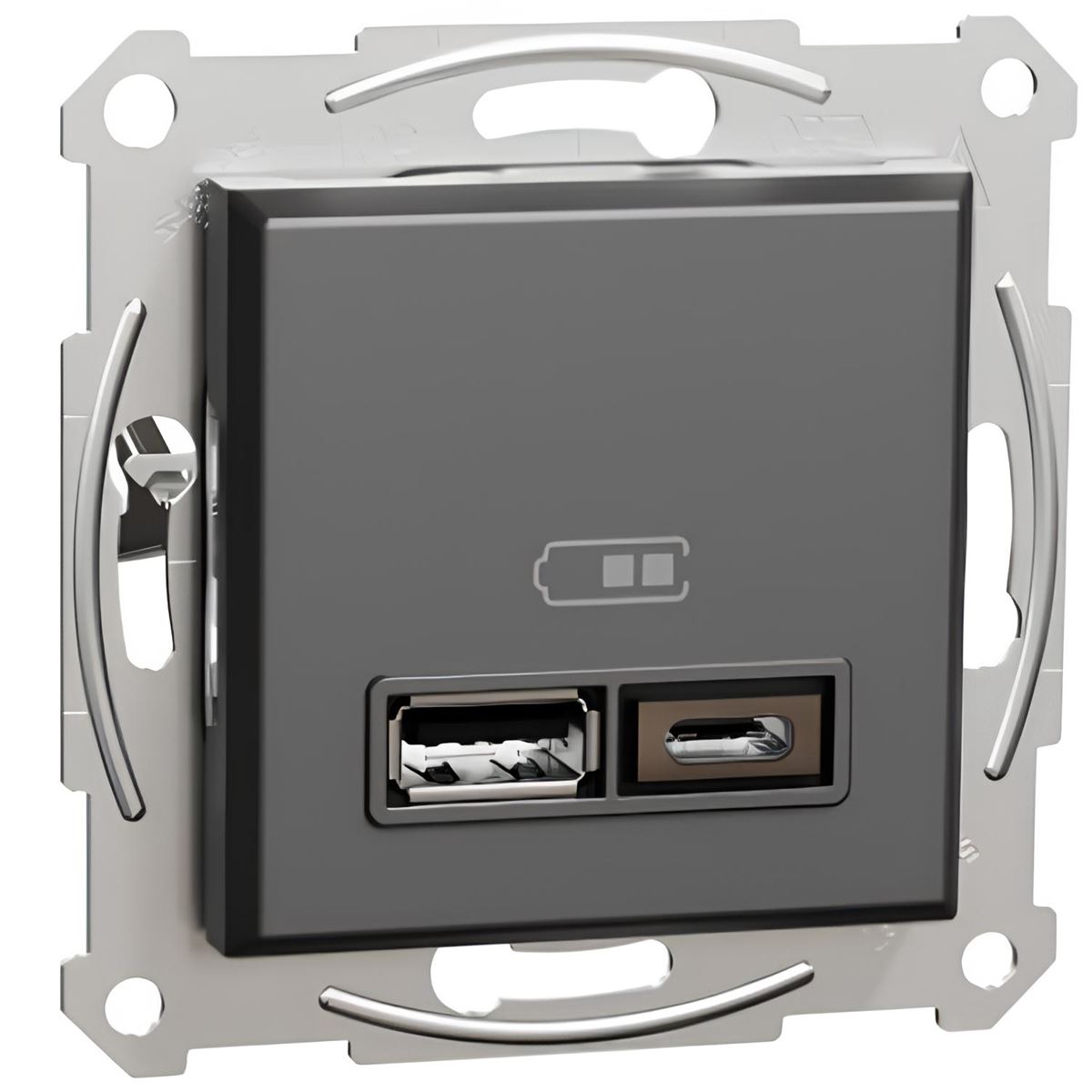 USB Sarj Prizi (Type C+A) 2,4A Ciftli 1