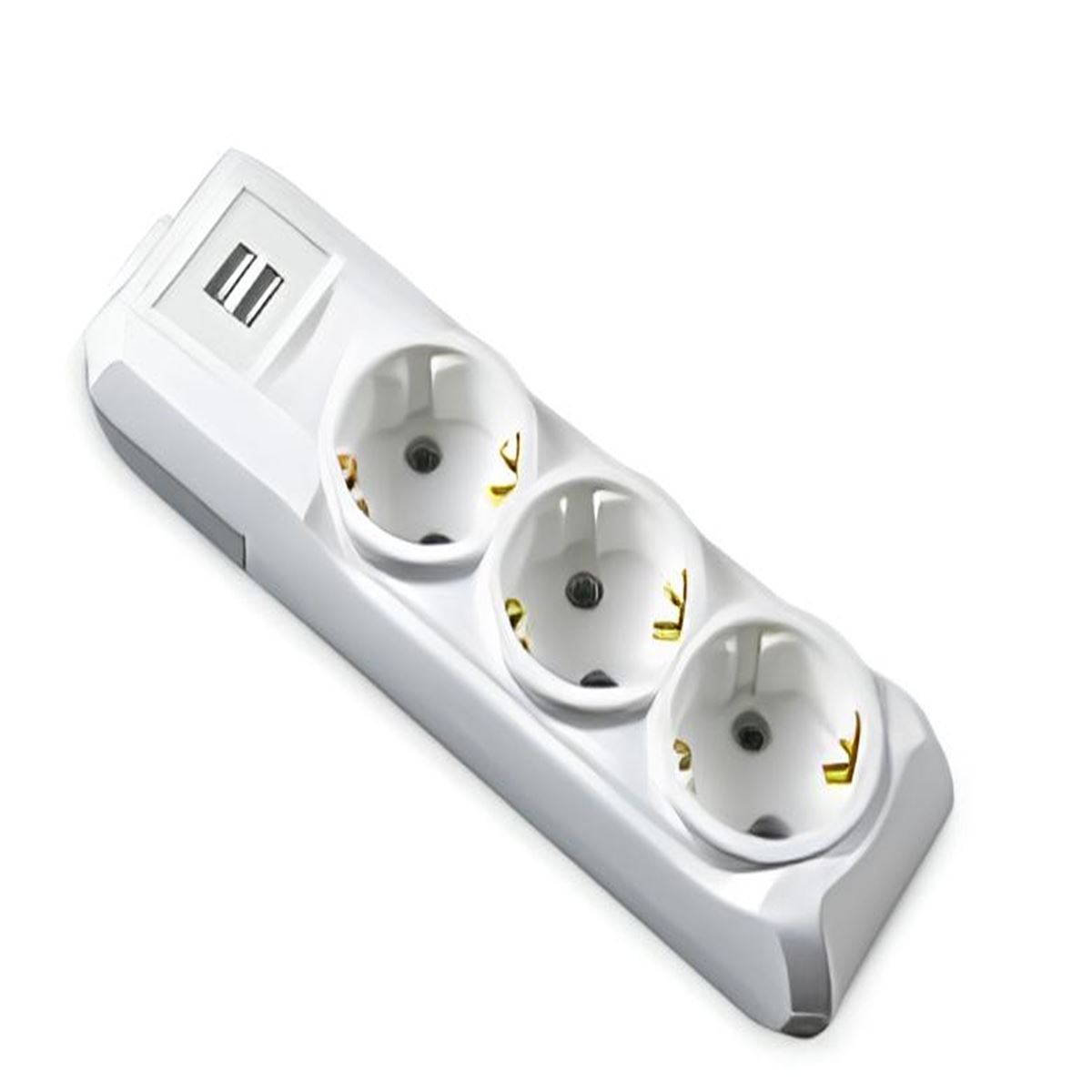 3' LÜ USB TOPRAKLI KLEMENSLİ GRUP PRİZ 1