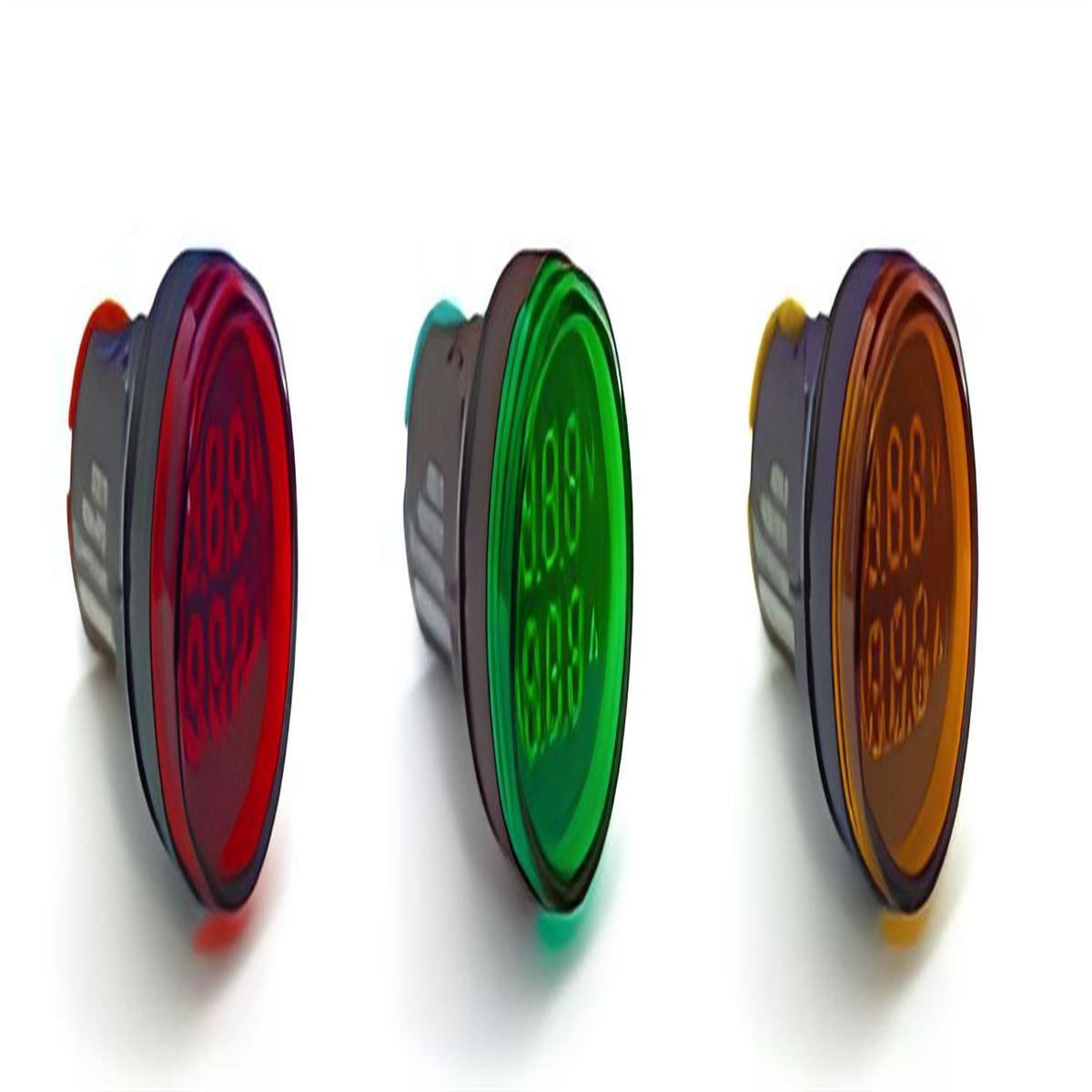Q22mm LEDLİ 24-450V VOLTMETRE/AMPERMETRE SARI 1