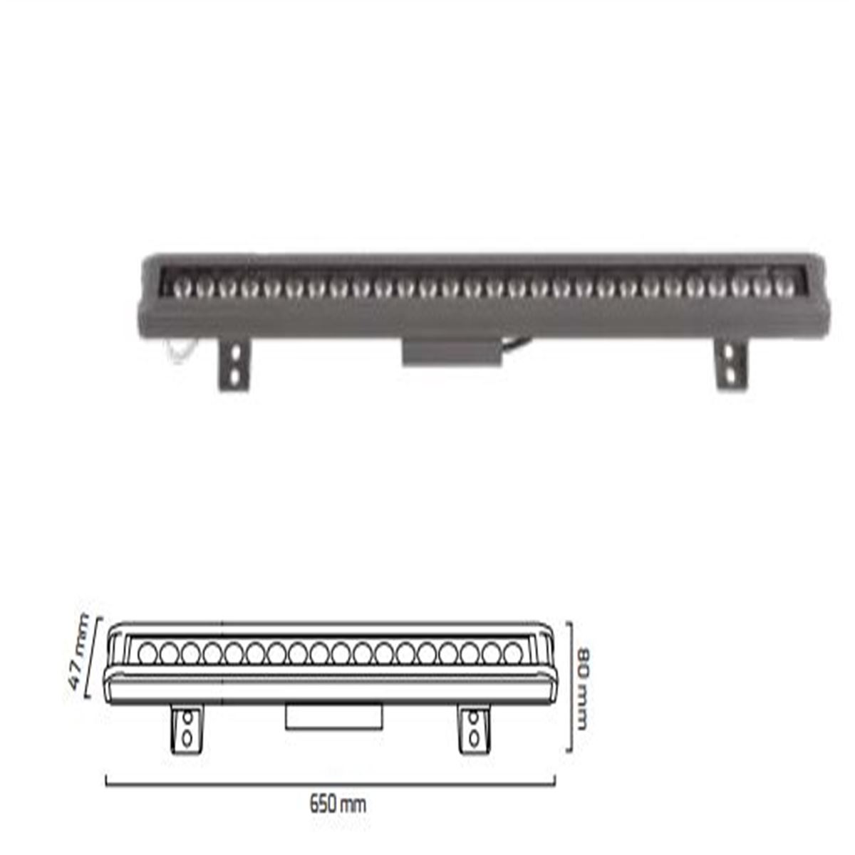 GY 6030-60 ANTRASİT 24W MAVİ OC WALL WASHER* 1