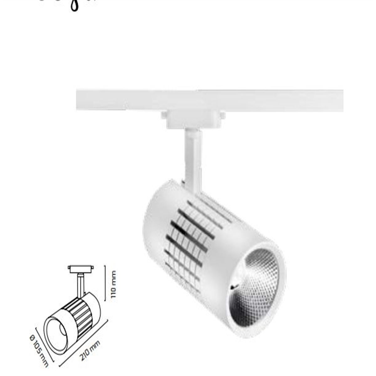 GY 3617 SİYAH 42W 40° 6500K SO LED RAY SPOT ARM* 1