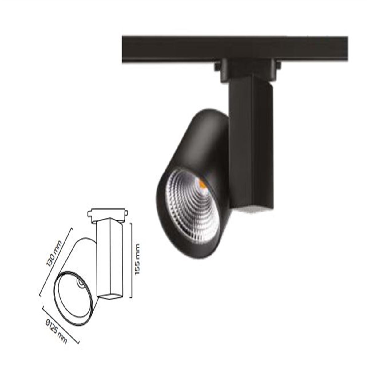 GY 3625 SİYAH 42W 60° 2700K SO LED RAY SPOT ARM* 1
