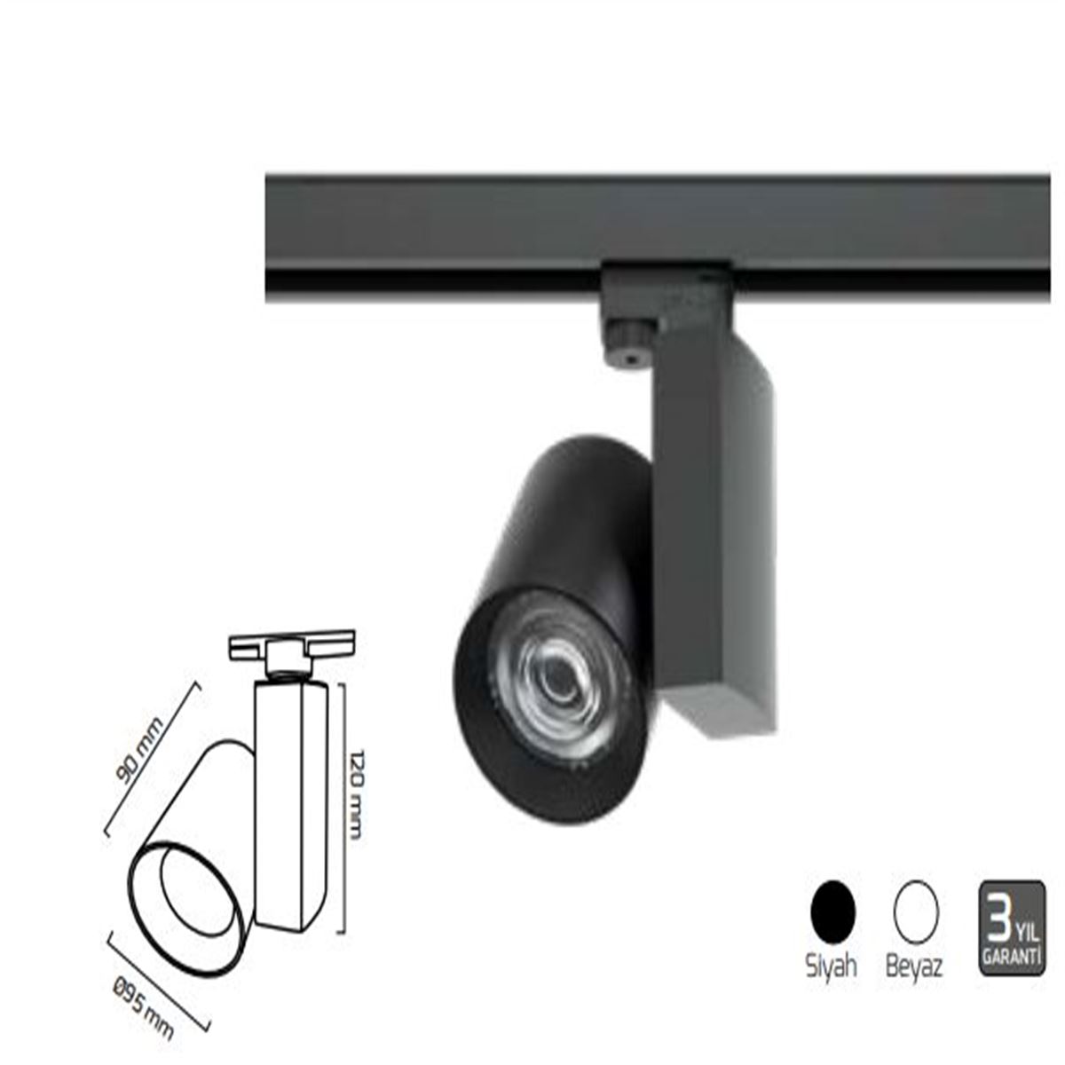 GY 3618 BEYAZ 42W 15° 3000K SO LED RAY SPOT ARM 1