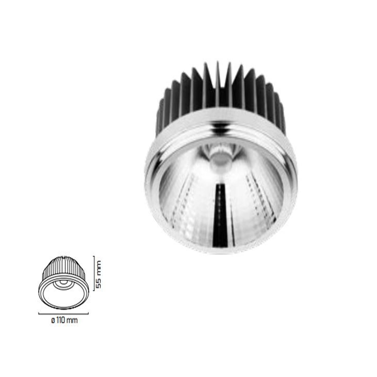 GY 9173 20W 24° 6500K SO AR-111 COB LED ARM* 1
