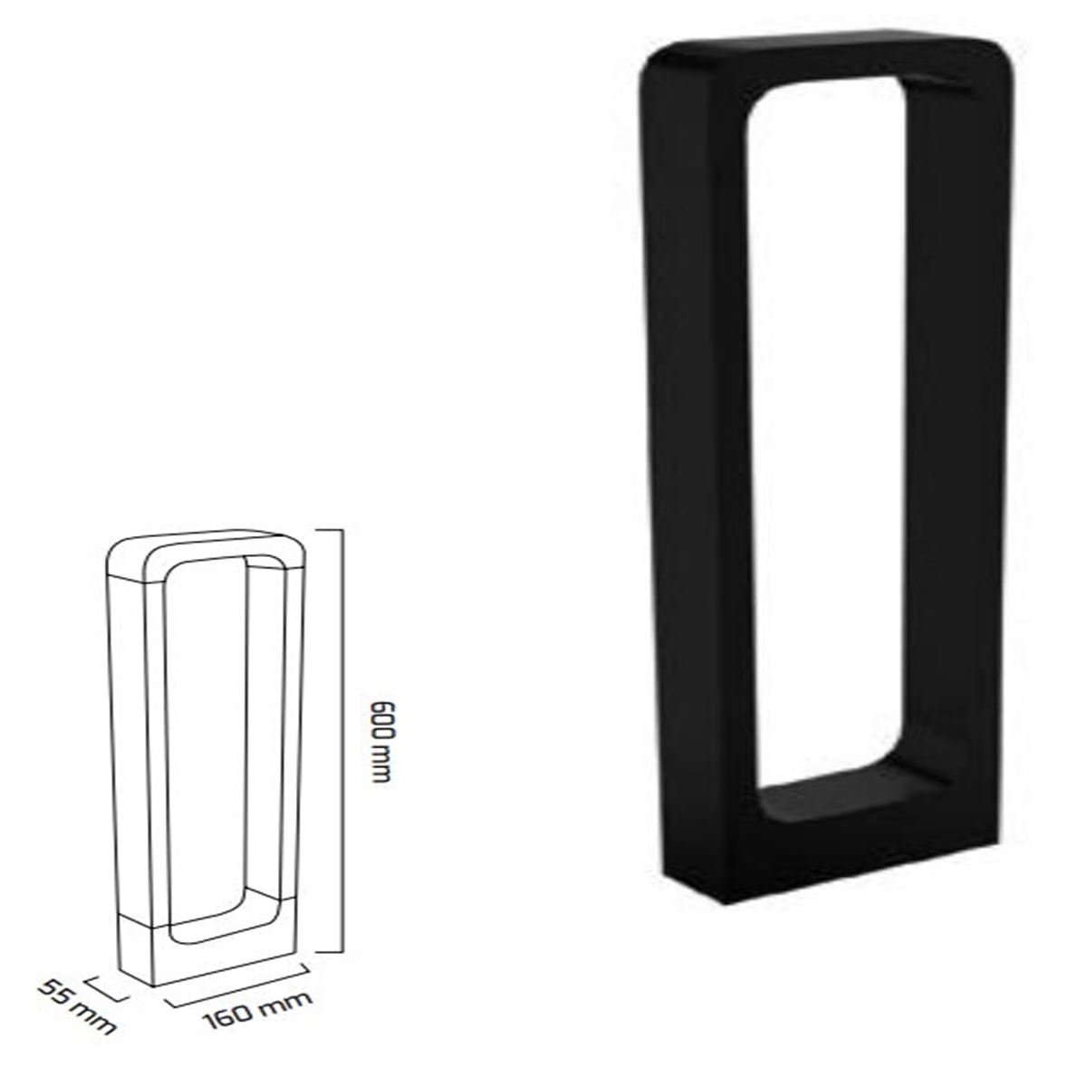 GY 6251 SİYAH 12W 36° 3000K SG LED BAHÇE ARMATÜRÜ* 1