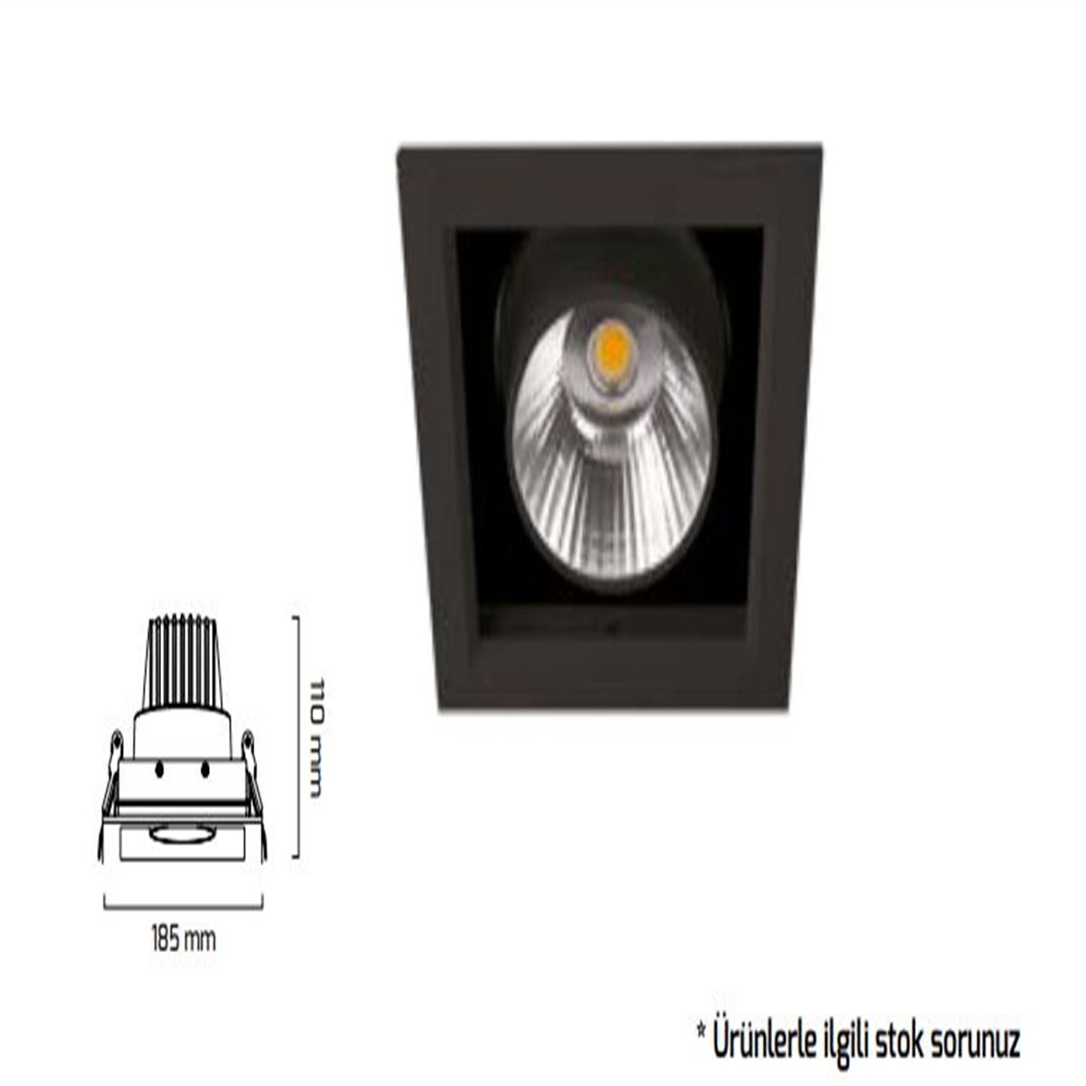 GY 3071 SİYAH 36W 35° 3000K SO COB LED S.A. ARM 1