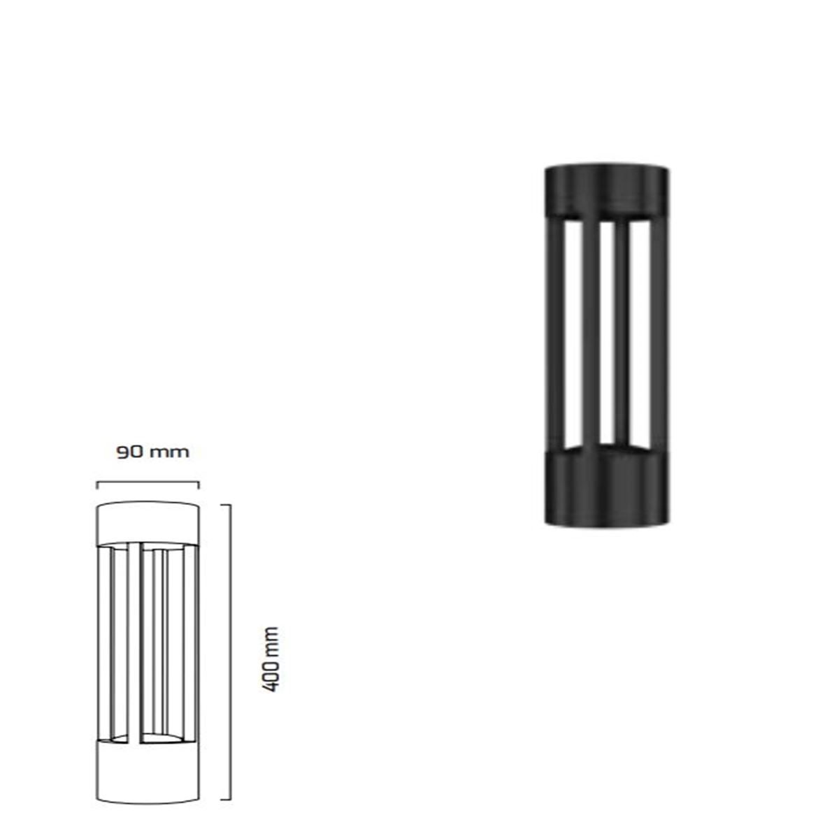 GY 6252 SİYAH 12W 36° 2700K SG LED BAHÇE ARMATÜRÜ 1