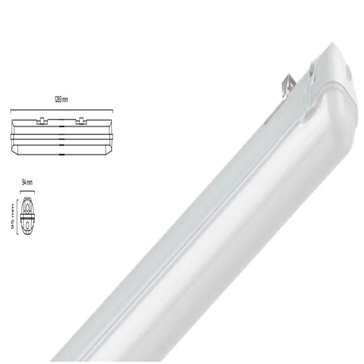 GY 4314-120 GRİ 36W 3000K SO LED ETANJ ARMATÜR* 1