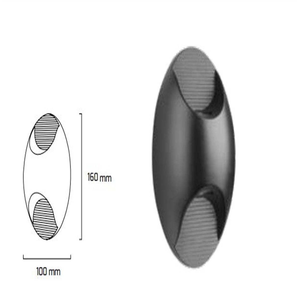 GY 6233 - S.Ü. LED DUVAR ARM. 6W SİYAH/3000K* 1