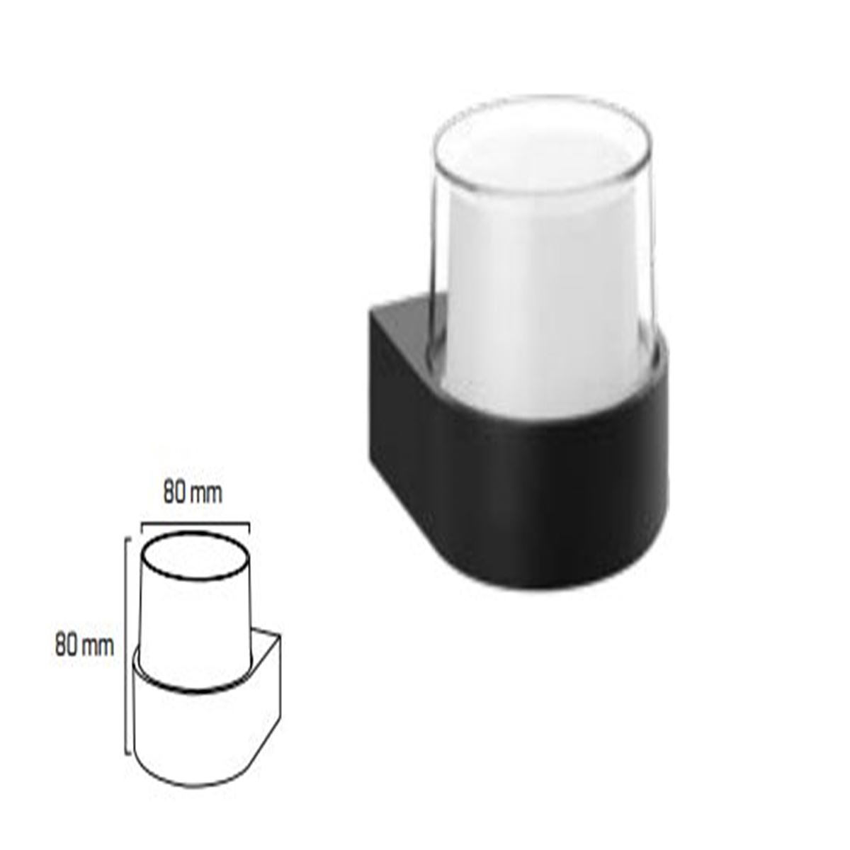 GY 6231 - S.Ü. LED DUVAR ARM. 7W SİYAH/3000K* 1