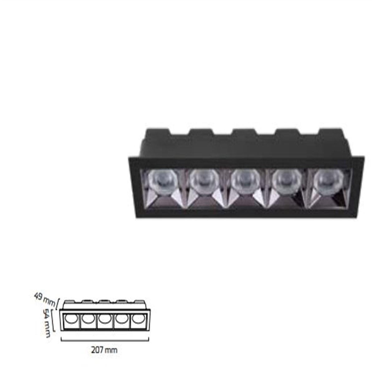 GY 5108 SİYAH 10W 4000K PO LED DOWNLIGHT* 1