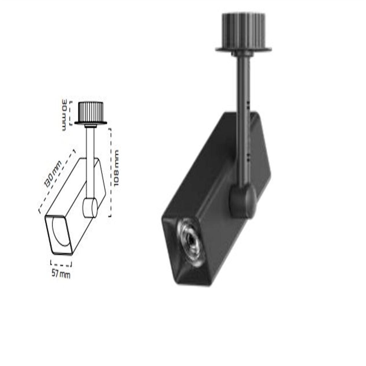 GY 3641 SİYAH 14W 36° 6500K SG LED RAY SPOT ARM 1