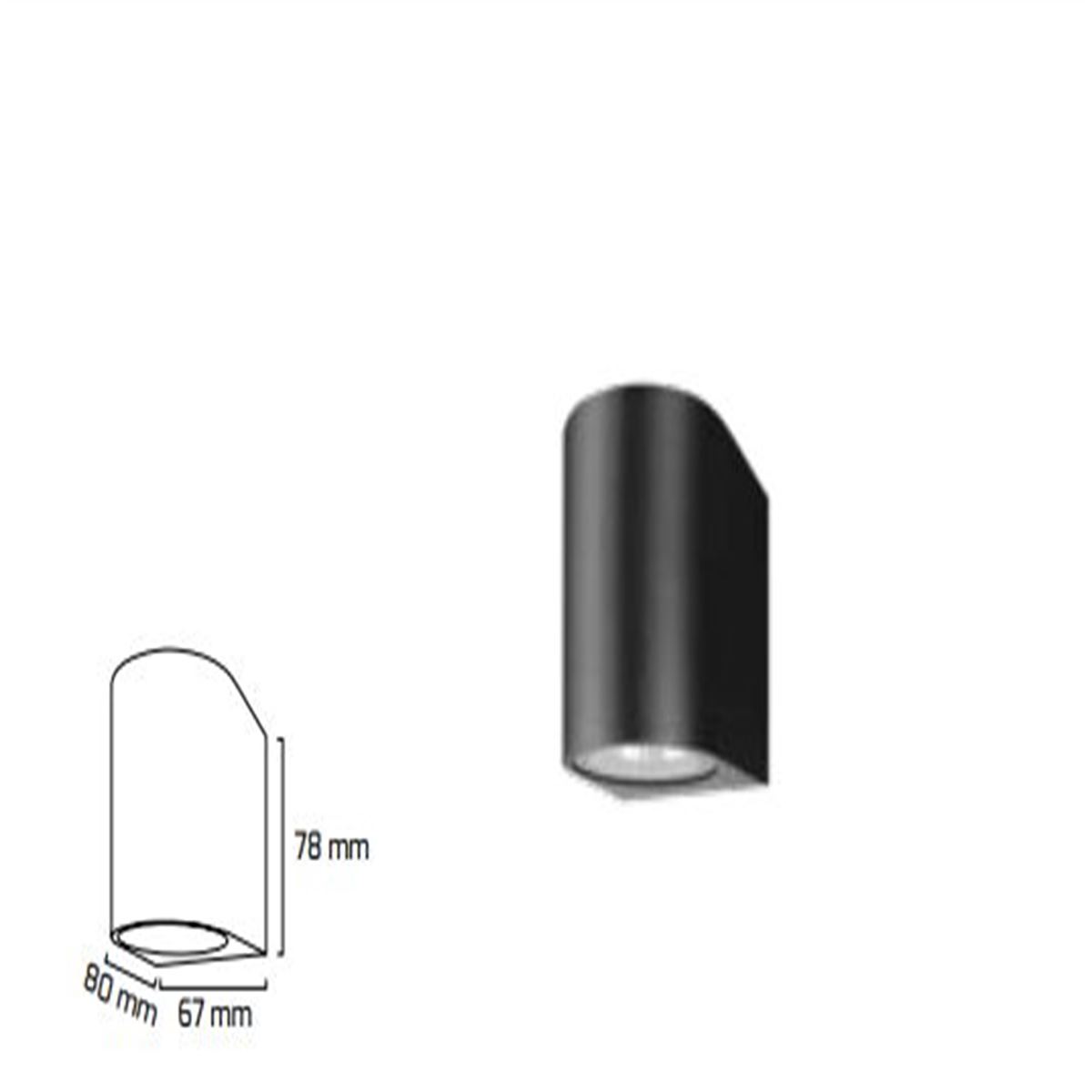 GY 6224 - S.Ü. LED DUVAR ARM. 3W RAL 7039 /3000K* 1