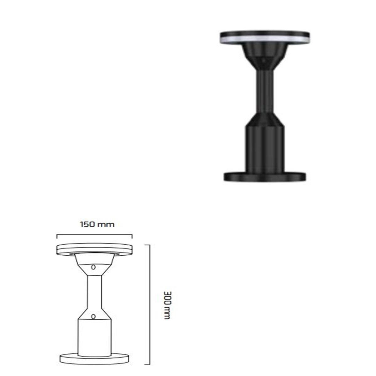 GY 6254 SİYAH 12W 3000K CG LED BAHÇE ARMATÜRÜ* 1
