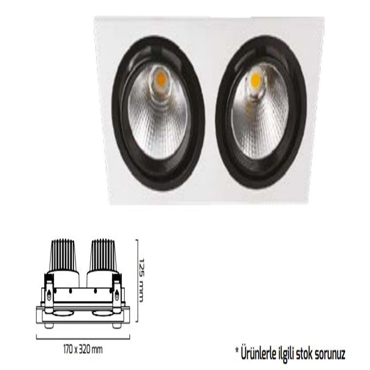 GY 3052-42 SYH 2x28W 40° 4000K SO COB LED S.A.KİT* 1
