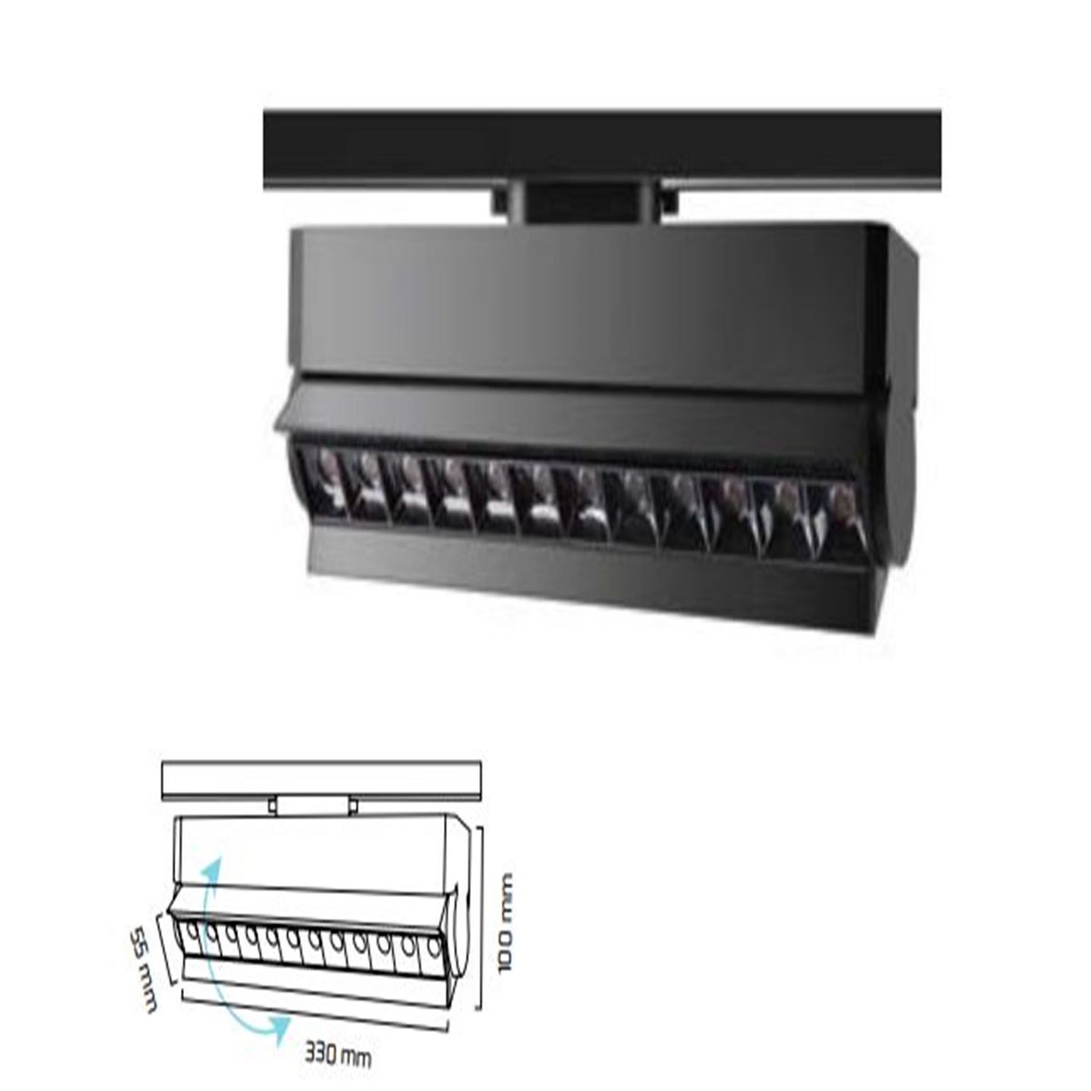 GY 3655  SİYAH 20W 48° 3000K CO POWER RAY ARM* 1