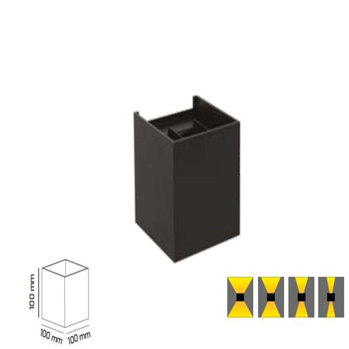 GY 6221 - S.Ü. LED DUVAR ARM. 6W RAL7022/3000K* 1