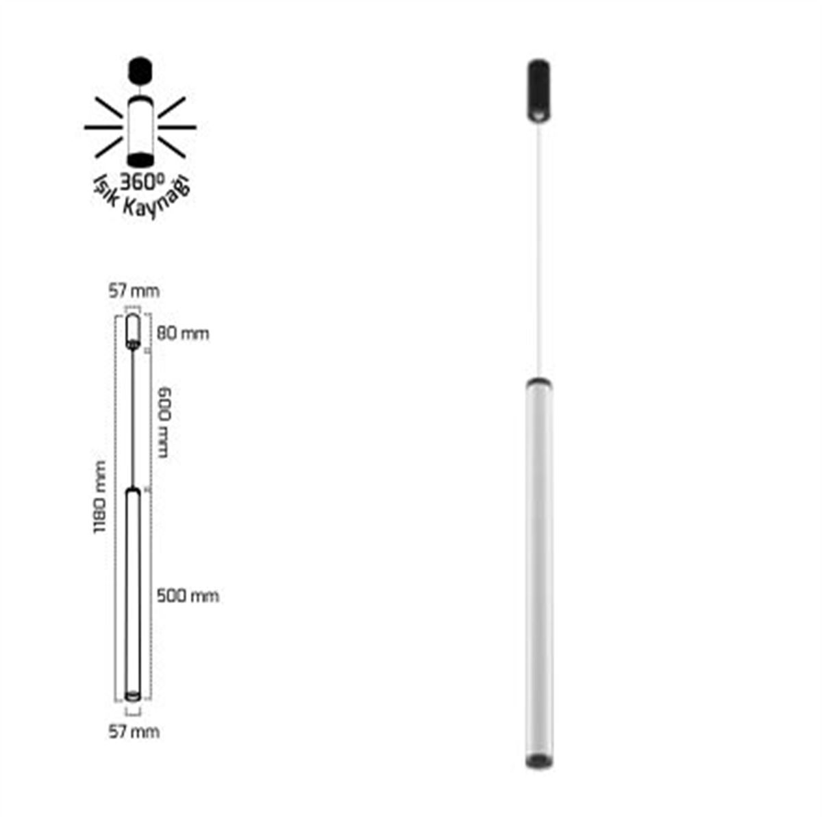 GY 6052-160 Ö.İ cm SİYAH 3000K SO LİNEER ARMATÜR* 1
