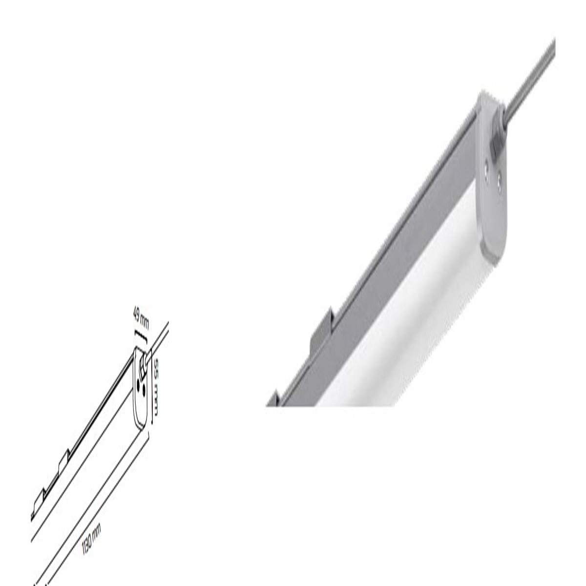 GY 4316-Ö.İ GRİ 36W 4000K SG ETANJ ARMATÜR* 1