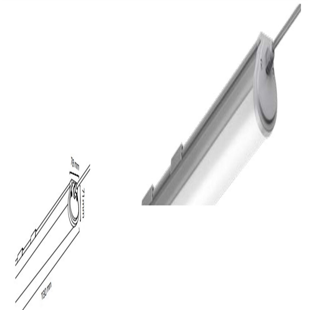 GY 4317 GRİ 36W 3000K SG ETANJ ARMATÜR KİTLİ* 1